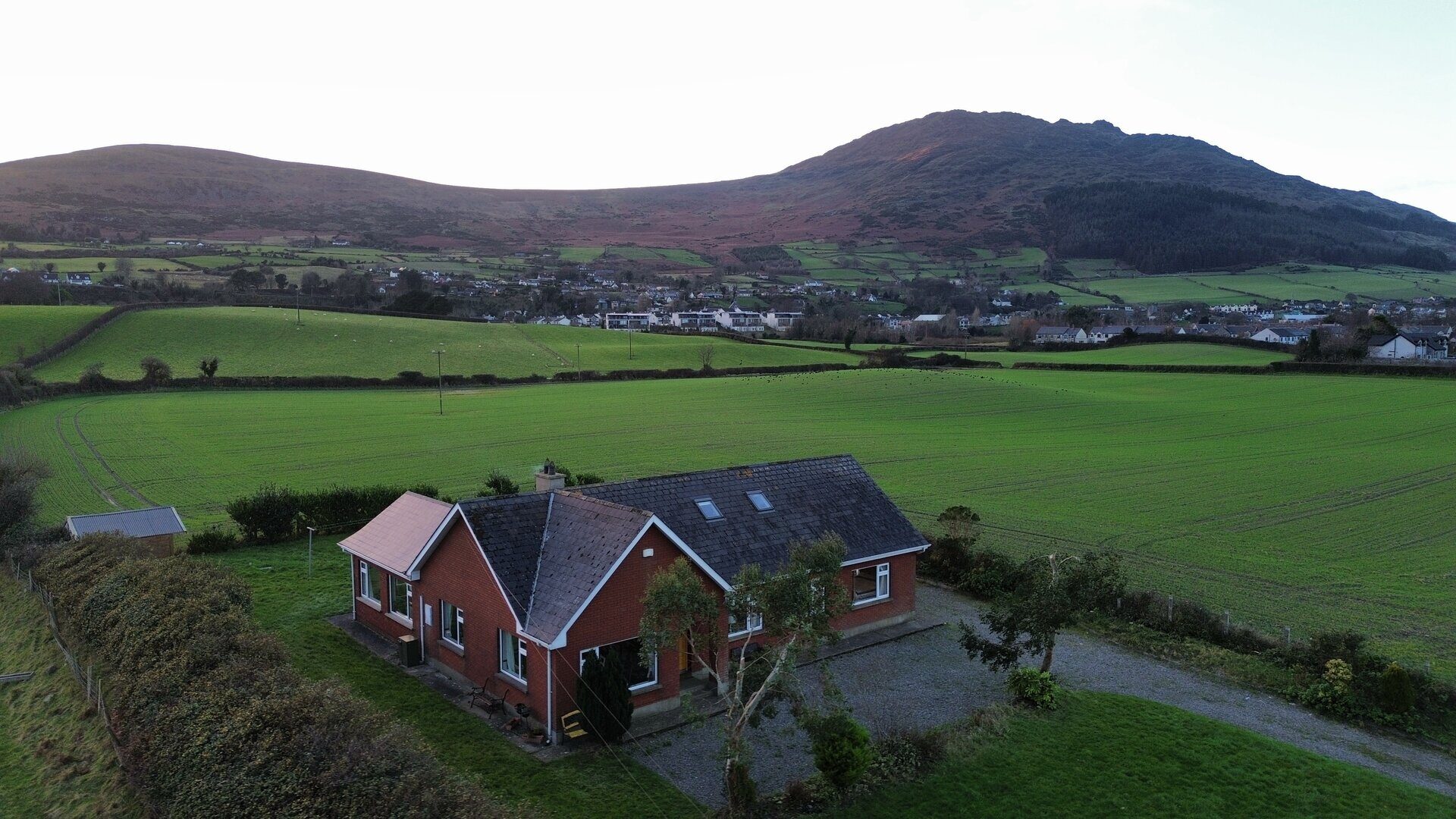 Bella Vista aerial view with Slieve Foy mountain